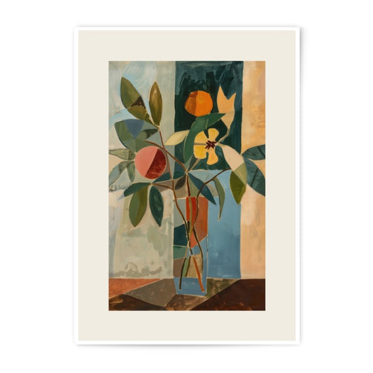 Abstract Floral Photographic Print, Modern Still Life Art, Geometric Flower Wall Decor, Unique Home Art Print - Tawshia
