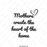 Mothers Heart Pillow, Home Decor Pillow, Mothers Day Gift, Family Pillow, Love Pillow, Quote Pillow, Decorative Pillow - Tawshia