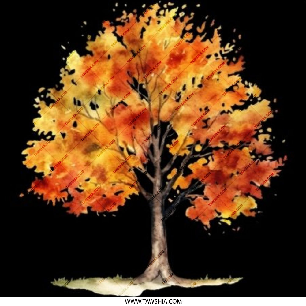 Fall Tree Pinback Button, Autumn Leaves Button, Watercolor Tree Button, Seasonal Gift, Nature Lover Pin, Colorful Tree Design - Tawshia