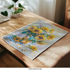 Sunflower Photographic Print, Floral Art, Still Life Print, Kitchen Decor, Summer Artwork, Impressionist Art, Flower Bouquet, Home Decor - Tawshia