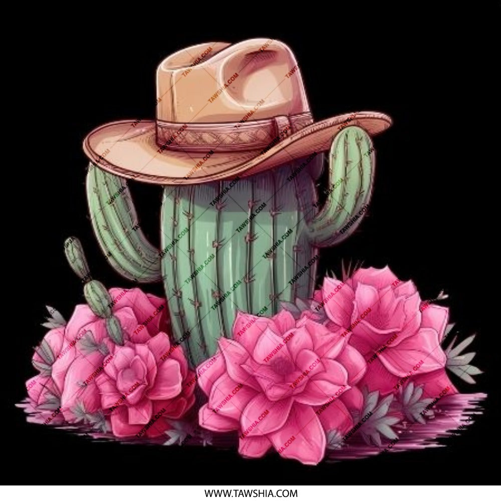 Cowboy Cactus Pinback Button, Western Style Badge, Floral Desert Button, Unique Hat Accessory, Cactus Lover Gift - Tawshia