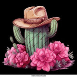 Cowboy Cactus Pinback Button, Western Style Badge, Floral Desert Button, Unique Hat Accessory, Cactus Lover Gift - Tawshia