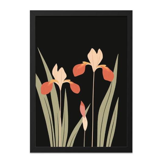 Iris Wall Art, Floral Print, Botanical Wall Decor, Flower Wall Art, Modern Home Decor, Elegant Wall Art, Minimalist Wall Decor, Plant Art - Tawshia