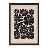 Floral Wall Art Print, Black Flower Poster, Botanical Home Decor, Scandinavian Modern Art, Minimalist Plant Illustration, Flower Wall Art - Tawshia