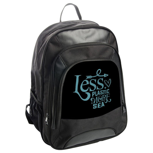 Less Plastic More Sea Backpack, Ocean Lover Backpack, Environmental Backpack, Go Green Backpack, Beach Backpack, Sea Life Backpack - Tawshia