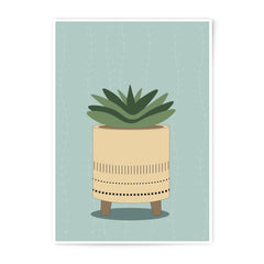 Succulent Plant Art Photographic Print, Modern Home Decor, Minimalist Wall Art, Cactus Print, Potted Plant Illustration - Tawshia