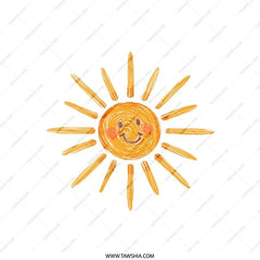 Smiling Sun Throw Pillow, Happy Sunshine Design, Decorative Pillow, Kid's Room Decor, Cute Pillow, Nursery Pillow, Gift Idea - Tawshia