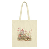 Fairy Tale Castle Tote Bag, Whimsical Illustration, Floral Garden Print, Magical Kingdom, Unique Gift, Fantasy Art, Everyday Bag - Tawshia