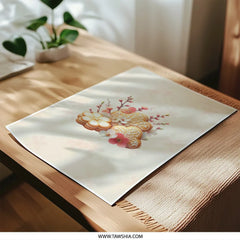 Floral Cookie Photographic Prints, Heart Cookies Decor, Decorative Cookie Print, Sweet Treat Art, Kitchen Wall Decor - Tawshia