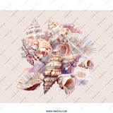 Seashells Mouse Pad, Beachy Desk Decor, Ocean Lover Gift, Coastal Home Office, Sea Shell Art, Beach House Decor, Unique Mousepad - Tawshia