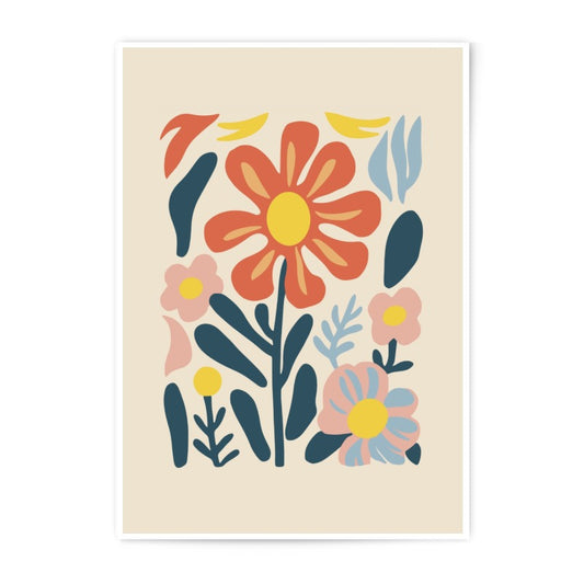 Abstract Floral Photographic Print, Modern Botanical Art, Colorful Flower Wall Decor, Trendy Home Gift, Unique Floral Artwork, Home Decor - Tawshia