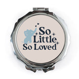 So Little So Loved Pocket Mirror, Baby Elephant, Cute Animal Art, Newborn Gift, New Mom Present, Adorable Nursery Decor, Pastel Pocket - Tawshia