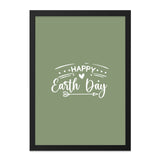 Happy Earth Day Wall Art, Green Theme Decor, Earth Day Print, Environmental Art, Sustainable Living Wall Decor, Gift for Earth Lovers - Tawshia