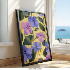 Floral Wall Art, Purple Flower Print, Botanical Art, Modern Home Decor, Floral Artwork, Flower Wall Decor, Gift Idea - Tawshia