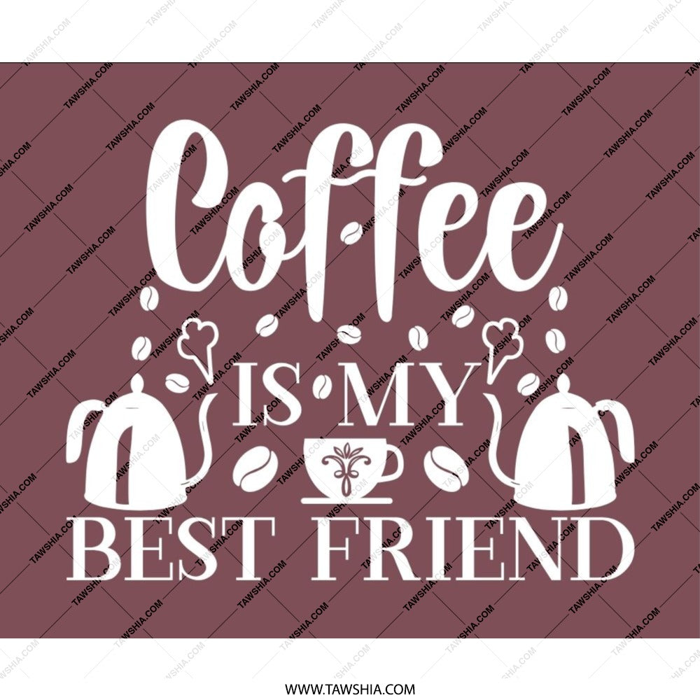 Coffee Is My Best Friend Mouse Pad, Coffee Lover Gift, Work From Home Decor, Trendy Desk Accessory, Ergonomic Mousepad, Office Gift Idea - Tawshia