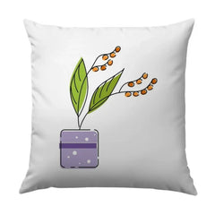 Minimalist Potted Plant Pillow, Modern Home Decor Pillow, Purple Pot Pillow, Stylish Accent Pillow, Housewarming Gift Idea - Tawshia