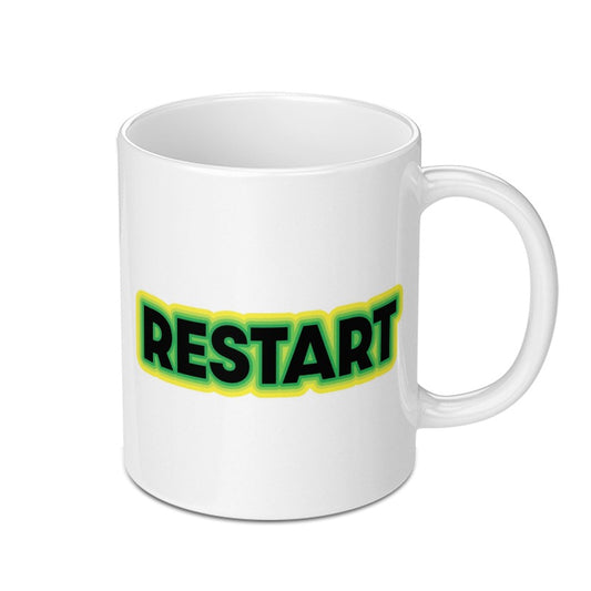 Restart Mug, Motivation Gift, Refresh, New Beginnings, Daily Use Mug, Coffee Lover Gift, Office Mug, Gift for Him, Gift for Her - Tawshia