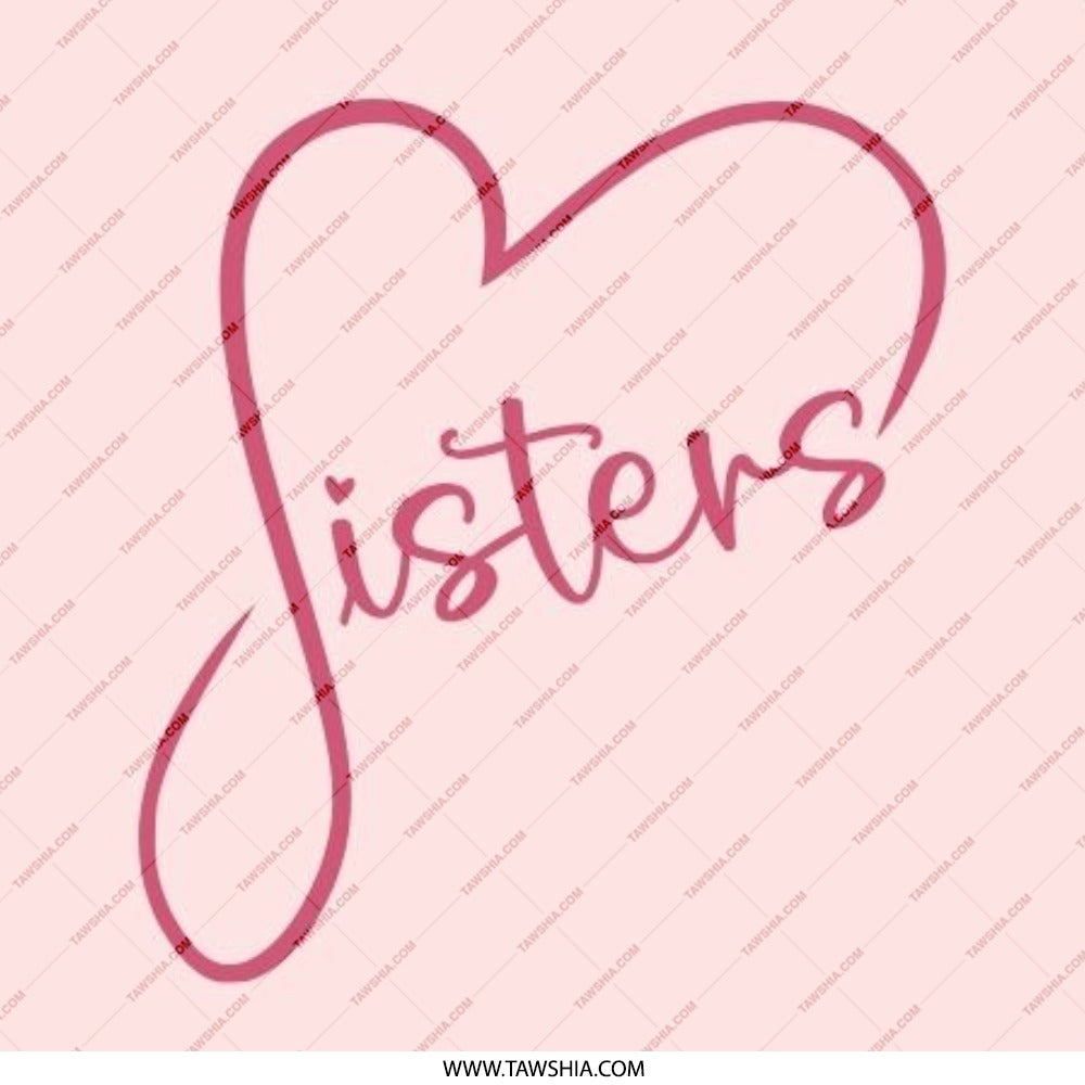 Sister Heart Pinback Button, Sister Gift Idea, Sister Love, Sister Birthday, Sister Present, Matching Sister Pinback Button - Tawshia