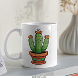 Cactus Mug, Cute Plant Mug, Desert Plant, Botanical Mug, Funny Mug, Coffee Cup, Gift Idea, Unique Mug, Novelty Gift, Plant Lover Gift - Tawshia