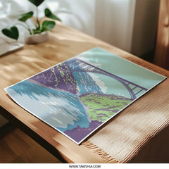 New River Gorge Photographic Print, Bridge Art Print, Minimalist Landscape Photography, West Virginia Scenery, National Park Decor - Tawshia