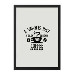 Coffee Wall Art, Funny Coffee Print, Yawn Scream Art, Kitchen Decor, Coffee Lover Gift, Home Decor - Tawshia
