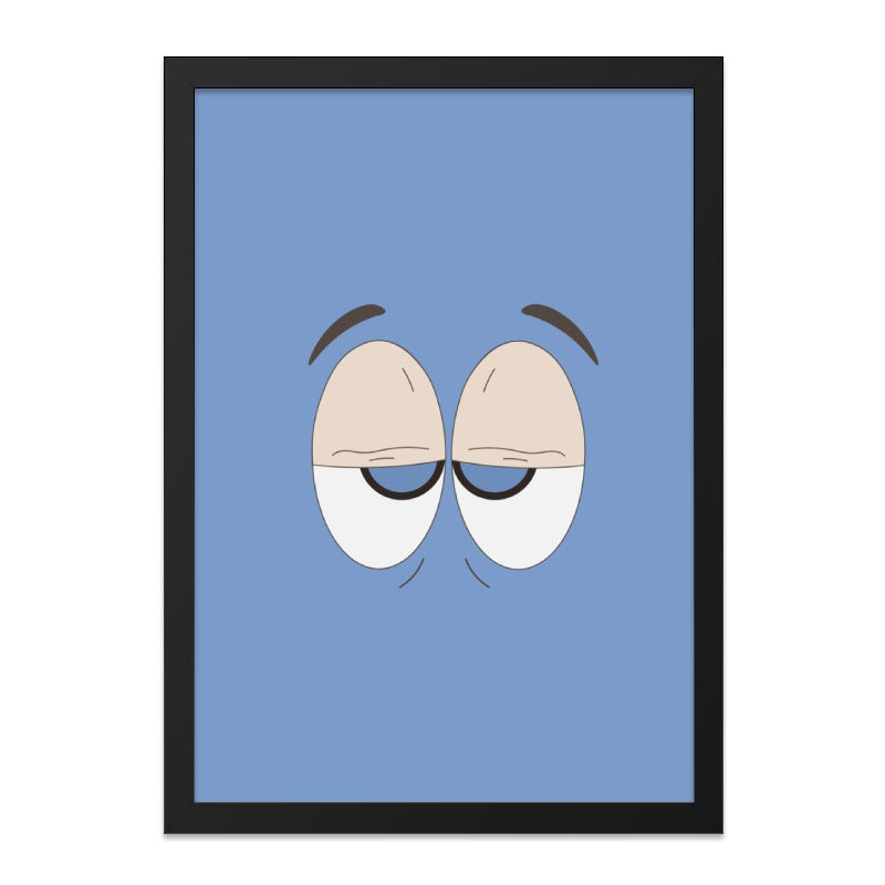 Funny Face Wall Art, Cartoon Eyes Print, South Park Inspired Poster, Quirky Home Decor, Minimalist Art Print, Gift Idea (136 characters) - Tawshia