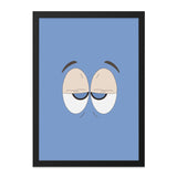 Funny Face Wall Art, Cartoon Eyes Print, South Park Inspired Poster, Quirky Home Decor, Minimalist Art Print, Gift Idea (136 characters) - Tawshia