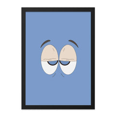 Funny Face Wall Art, Cartoon Eyes Print, South Park Inspired Poster, Quirky Home Decor, Minimalist Art Print, Gift Idea (136 characters) - Tawshia