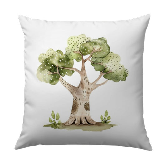 Watercolor Tree Pillow, Kids Room Decor, Nature Inspired Throw Pillow, Decorative Pillow, Living Room Cushion, Housewarming Gift - Tawshia
