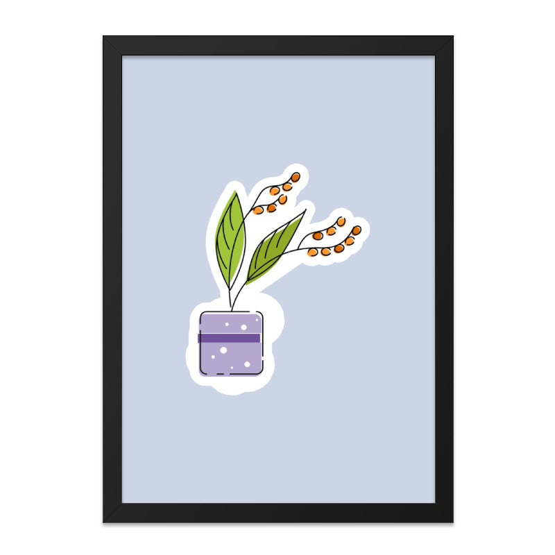 Potted Plant Wall Art, Floral Print, Cute Plant Decor, Minimalist Art Print, Home Decor Gift, Botanical Wall Art, Nursery Art (138) - Tawshia
