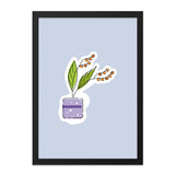 Potted Plant Wall Art, Floral Print, Cute Plant Decor, Minimalist Art Print, Home Decor Gift, Botanical Wall Art, Nursery Art (138) - Tawshia