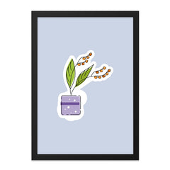 Potted Plant Wall Art, Floral Print, Cute Plant Decor, Minimalist Art Print, Home Decor Gift, Botanical Wall Art, Nursery Art (138) - Tawshia