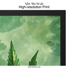 Watercolor Cannabis Leaf Wall Art, Green Plant Print, Botanical Home Decor, Modern Weed Art, Marijuana Poster, Legalization Art - Tawshia