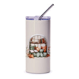 Book Nook Tumbler, Fall Vibes Tumbler, Reading Tumbler, Cozy Tumbler, Autumnal Drinkware, Library Themed Tumbler, Literary Gift - Tawshia