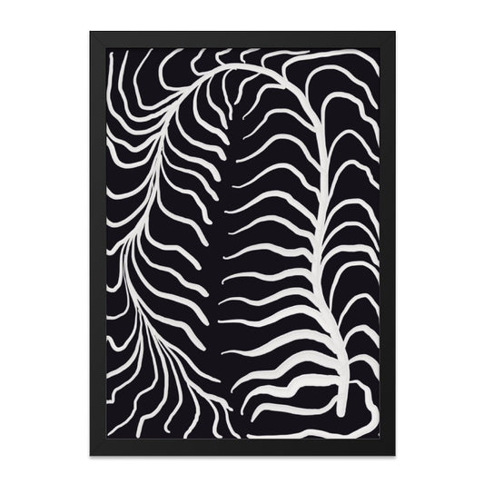 Abstract Plant Wall Art, Modern Minimalist Decor, Black and White Print, Botanical Illustration, Trendy Home Wall Decor - Tawshia