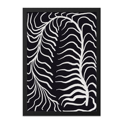 Abstract Plant Wall Art, Modern Minimalist Decor, Black and White Print, Botanical Illustration, Trendy Home Wall Decor - Tawshia