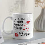 Secret Ingredient Love Mug, Funny Gift, Cooking Mug, Kitchen Decor, Recipe Mug, Foodie Present, Coffee Lover, Gift Idea, White Mug - Tawshia