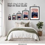 Istanbul Wall Art Print, Cityscape Art, Ottoman Art, Turkish Decor, Travel Poster, Home Decor, Unique Wall Decor, Islamic Art - Tawshia