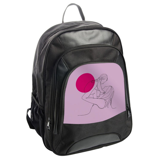 Mother and Child Backpack, Minimalist Art Bag, Mom Gift Idea, Abstract Family Backpack, Unique Design Backpack, Stylish Travel Backpack - Tawshia