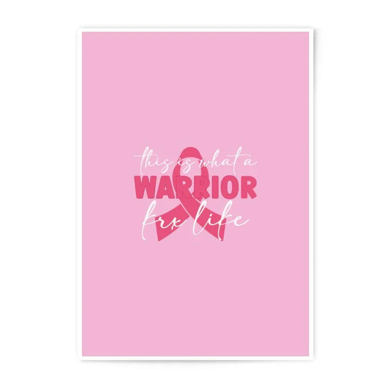Breast Cancer Awareness Photographic Prints, Warrior For Life, Hopeful Art, Pink Ribbon Decor, Inspirational Wall Art, Strong Women Art - Tawshia