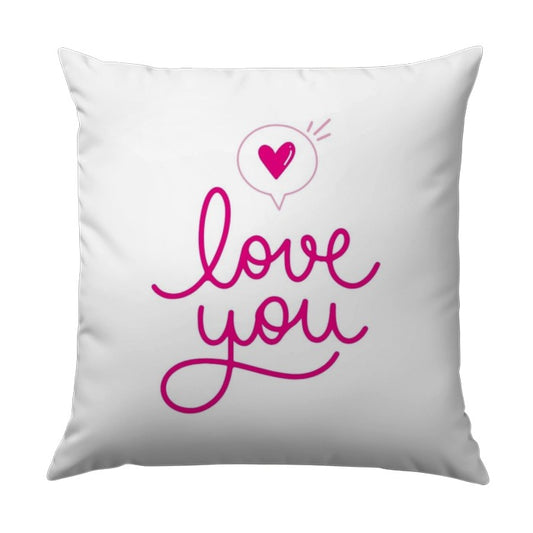 Love You Pillow, Heart Pillow, Valentines Day Pillow, Romantic Pillow, Gift for Her, Decorative Pillow, Couch Pillow, Throw Pillow - Tawshia
