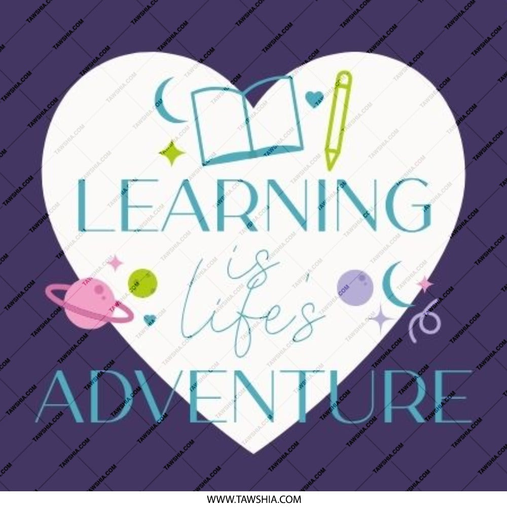 Learning Is Lifes Adventure Pinback Button, School Teacher Gift, Student Motivation, Education Badge, Inspirational Pin Button - Tawshia