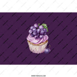 Grape Cupcake Tumbler, Fruit Tumbler, Purple Tumbler, Dessert Tumbler, Novelty Tumbler, Gift Idea Tumbler, Travel Mug - Tawshia