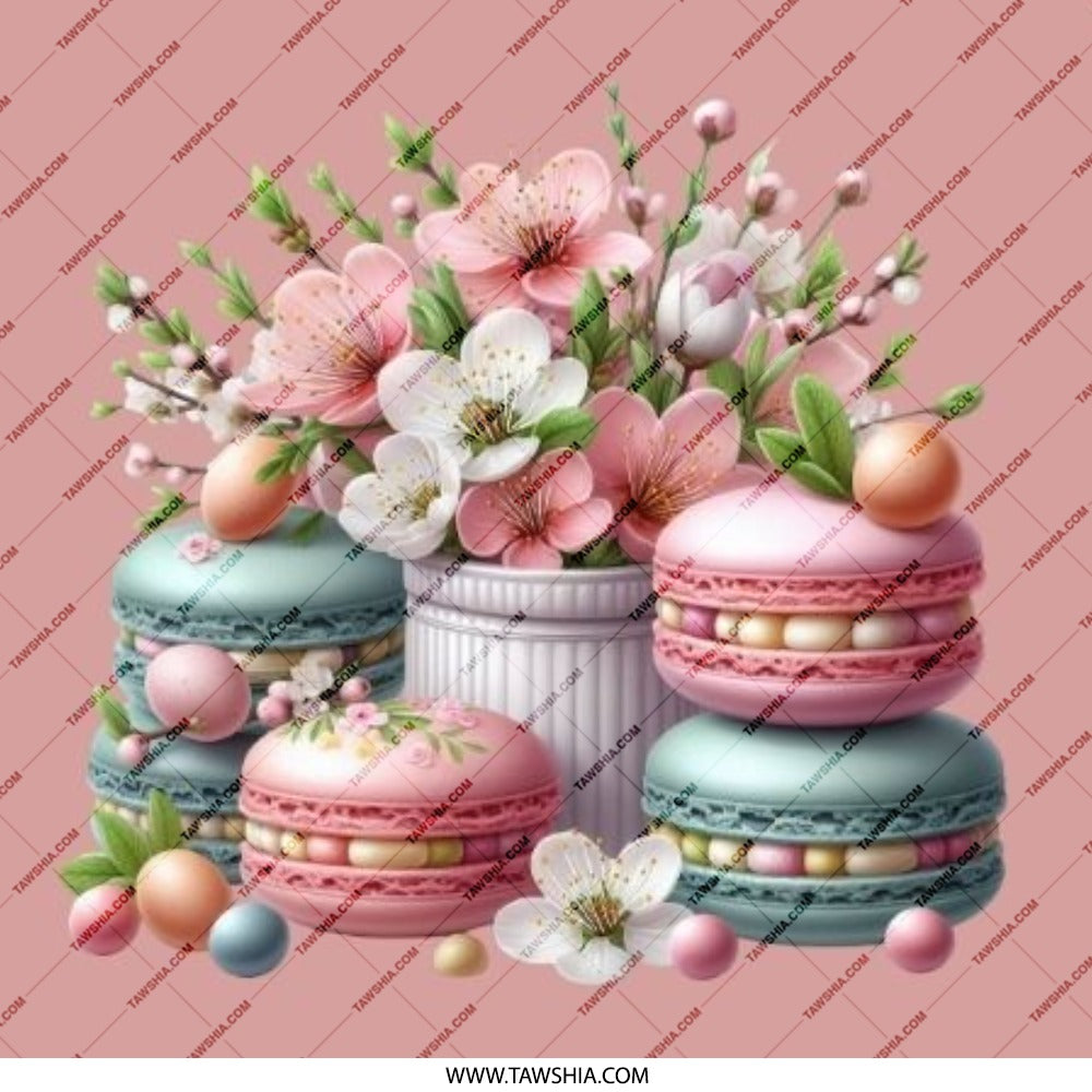 Macaron Pinback Button, Pink Pin, Floral Button, Dessert Pinback, Cute Food Pin, Kawaii Gift, Sweet Treat Button, Stylish Accessory - Tawshia