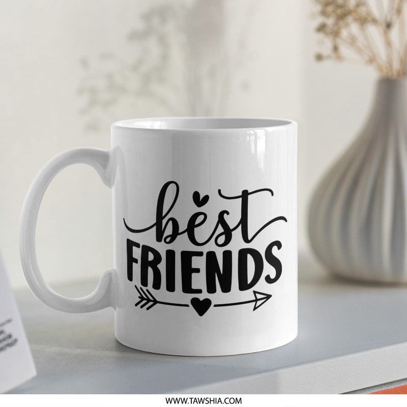 Best Friends Mug, Friendship Gift, Gift for Friend, Bestie Mug, Soul Sister Gift, Long Distance Friendship, Friends Forever Coffee Mug - Tawshia