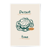Meringue Dessert Time Photographic Print, Sweet Treat Decor, Kitchen Art Print, Foodie Gift, Whimsical Dessert Art, Meringue Illustration - Tawshia