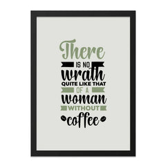 Woman Without Coffee Wall Art, Funny Quote Print, Sarcastic Saying Decor, Coffee Lover Gift, Empowerment Art, Kitchen Art, Home Decor - Tawshia