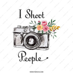 Camera Tote Bag, I Shoot People, Floral Camera Bag, Photography Lover Gift, Photographer Tote, Gift for Photographer, Camera Design - Tawshia