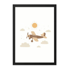 Airplane Wall Art, Nursery Decor, Kids Room Art, Flying Airplane Art, Airplane Decor, Baby Room Art, Airplane Print, Wall Decor - Tawshia