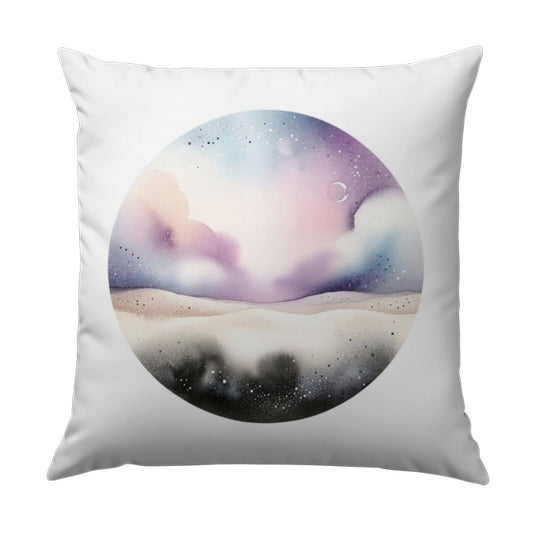 Celestial Dreamscape Pillow, Watercolor Moon Art, Fantasy Sky Decor, Modern Accent Throw Pillow, Home Decor, Gift Idea - Tawshia